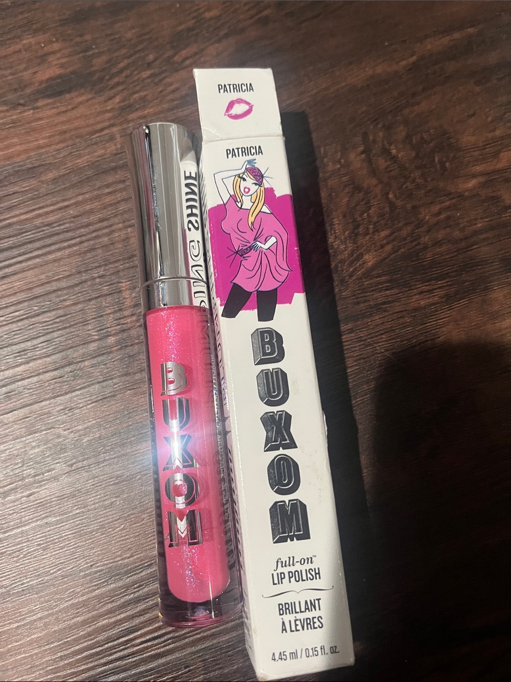 Buxom Patricia Full On Plumping Lip Polish Glass-Vibrant Fuchsia Shade